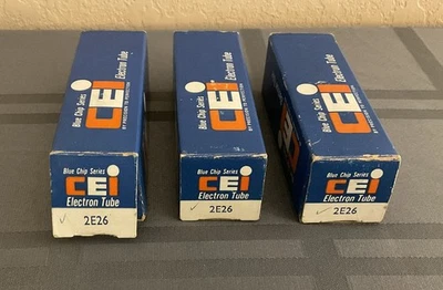 Tubo de electrones vintage CEI 2E26 - Lote de 3 - SIN PROBAR Foto 1 de 4