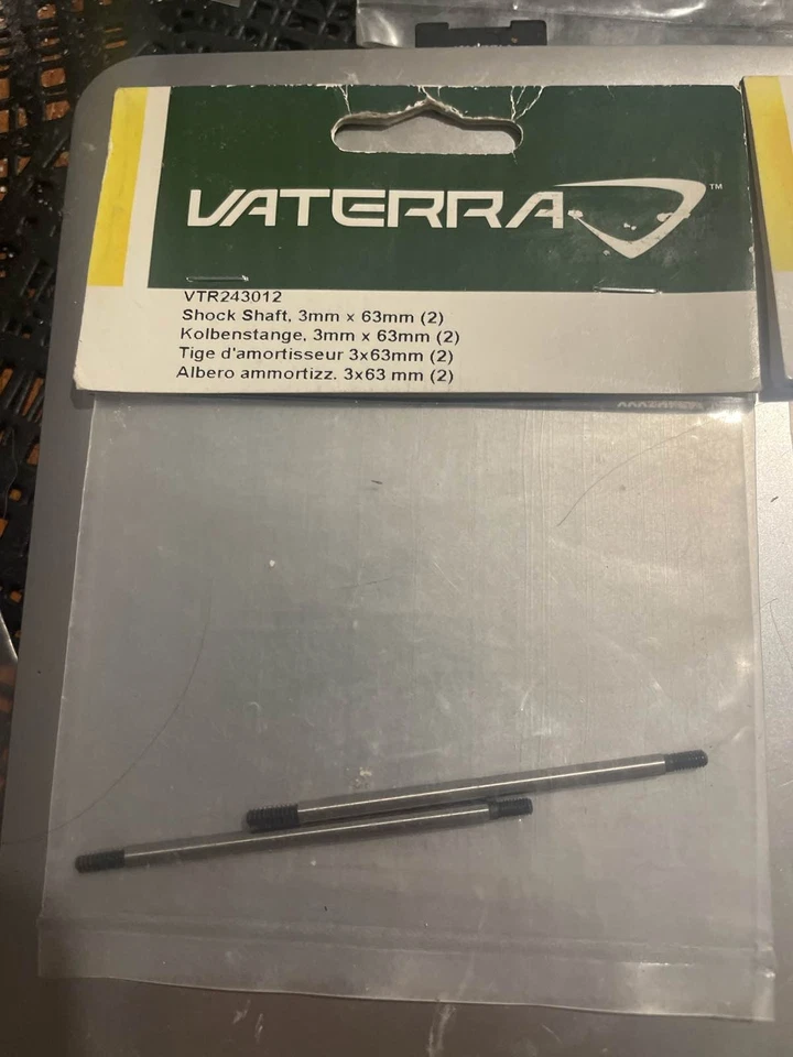 Eje de choque Vaterra VTR243012 3mm x 63mm (2) pieza de coche RC Foto 1 de 1