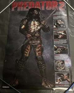 PREDATOR 2 Original Movie Poster (32x21) Rare Vintage 1990 Twentieth Century Fox - Picture 1 of 24