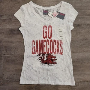 South Carolina Gamecocks NCAA Ladies V-Neck White Shirt Medium One of a kind - Picture 1 of 6
