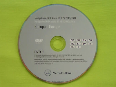 DVD NAVIGATION MERCEDES-BENZ AUDIO 50 APS NORDEUROPA BALTIKUM 2014 A B E GL M R - Bild 1 von 2