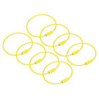 Cable Key Rings 160mm Wire Keychain Twist Loops Yellow 8Pcs