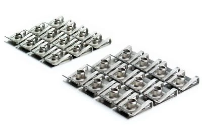 Edelstahl Blechmutter M5 M6 Clipse Klemmen A2 Schnappmutter Federmutter metrisch - Bild 1 von 4