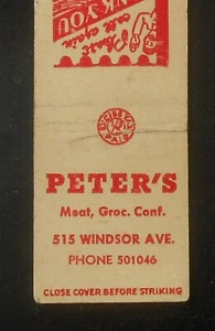 1940s Excise Tax Peter's Meat Groc. Conf. 515 Windsor Ave. Winnipeg MB Canada - Picture 1 of 1