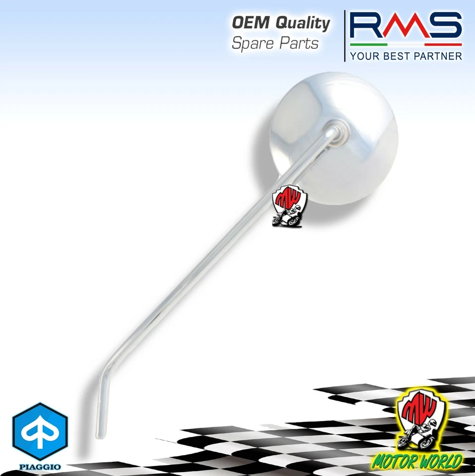 Specchietto laterale sinistro cromato per Piaggio Vespa PX freno a disco - Immagine 1 di 1