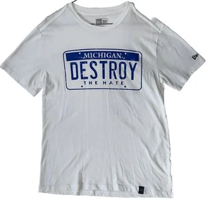 New Era Adult Small Michigan Destroy The Hate T-Shirt - Picture 1 of 8