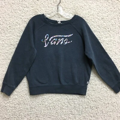 VANS Sweater Medium Adult Blue Pullover Crew Neck Long Sleeve Spell Out Womens M - Image 1 of 4