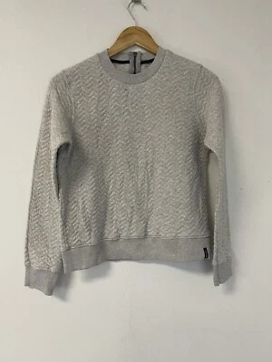 Superdry Sweater Womens Medium Gray Cropped Sweatshirt Gray Pullover N139 - Image 1 of 4