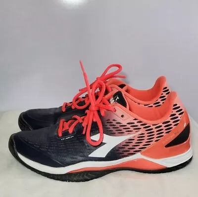 Diadora Women's size 9 Blushield Speed 2 Black and peach sneakers - Image 1 of 4
