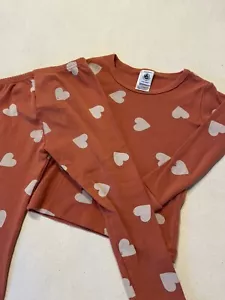 ✨Petit Bateau 100% Cotton 2 Pc Pajama Set Long Sleeve Hearts Girls 3 Years - Picture 1 of 12