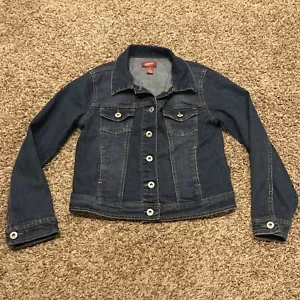 arizona jean co girls size M cotton blend denim jean jacket a41 - Picture 1 of 3