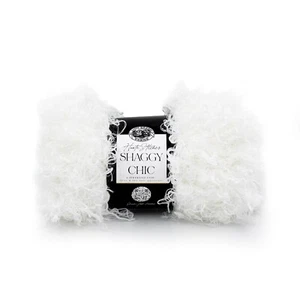 (1 Pack) Lion Brand Yarn 329-100A Shaggy Chic Faux Fur Yarn, Snow - Picture 1 of 7