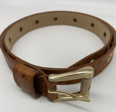 Talbots Belt Womens Sz Small Light Brown Leather Eyelet Holes Aligator - Image 1 of 4