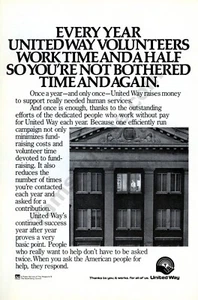 1980 United Way Charity Great Vintage Print AD Historical! (866) - Picture 1 of 1