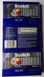 3 OFF - SCOTCH - BX 90 LEERKASSETTEN TAPES - NEU & VERSIEGELT - Bild 1 von 2