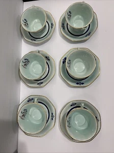 VTG Adams Calyx Ware Set Of 6 Cups And Saucers Georgian Tulip 2609 England - Picture 1 of 12