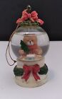 VTG 3.25" Tall Mini Globe Teddy Bear Light Up Christmas Tree Ornament See Detail