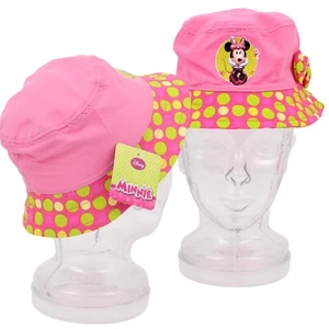 Disney Minnie Mouse Summer Bucket Sun Hat Kids Girls Pink 3+ NEW - Picture 1 of 2