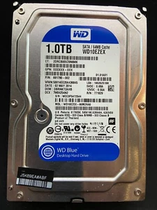 Disque dur 1 To, 3.5 pouce, sata, western digital Blue 6 Gbits/s WD10EZEX - Photo 1/1