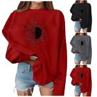 Tops For Womens Oversized Pullover Long Sleeve Sweatshirt Hoodie Sweater Teen