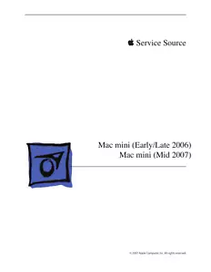 Apple Mac mini Early/Late 2006 Mid 2007 Technician Guide Service Manual - Picture 1 of 12