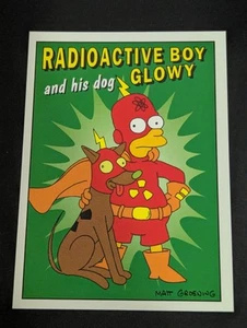 1993 SkyBox The Simpsons Radioactive Man #R5 Matt Groening Bongo Card Glowy Boy - Picture 1 of 2