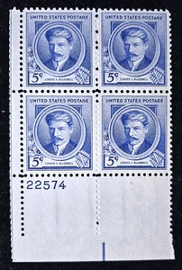 US Stamp 1940 5c MacDowell Famous Americans Scott # 882 MINT NH Plate Block - Picture 1 of 1