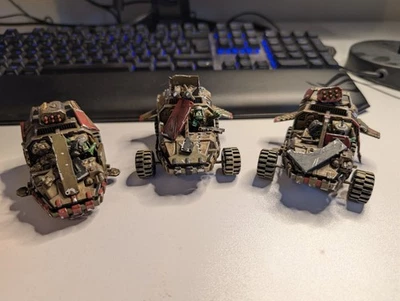 Warhammer 40k Games Workshop Ork Converted Buggies Well Painted Must View Pics - Image 1 of 4