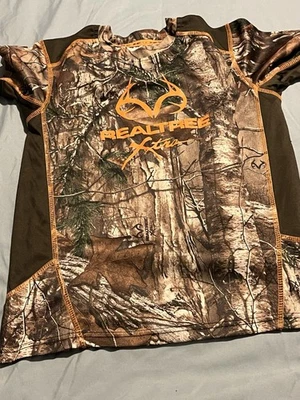 Real Tree Boys Camo Short Sleeve Dry Tech Size M (8) Hunting Fishing - Image 1 of 3