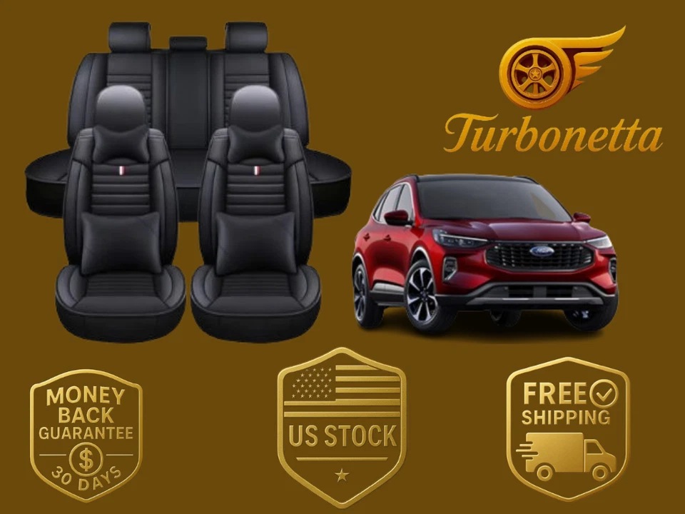 Juego completo de fundas de asiento de coche de lujo para todos Ford kit de protección delantera trasera Foto 1 de 4