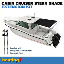Cabin Cruiser Boat Shade/ Stern Shade/ Sun Shade-10.5ft (3.2m) L Extension Black