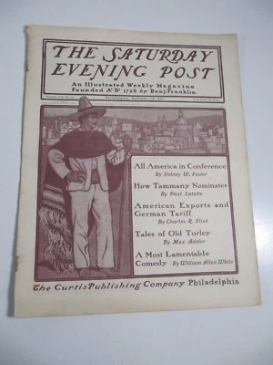 The Saturday Evening Post Magazine- September 28, 1901- All American Conference - Image 1 of 4