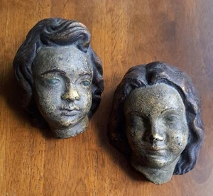 Anfora vintage Spagna ceramica madre bambino testa scultura galleria d'arte parete ragazza - Foto 1 di 15