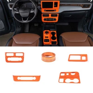 For Ford Maverick 2022 Center Console Trim Panel Set 5PCS Orange - Imagen 1 de 6