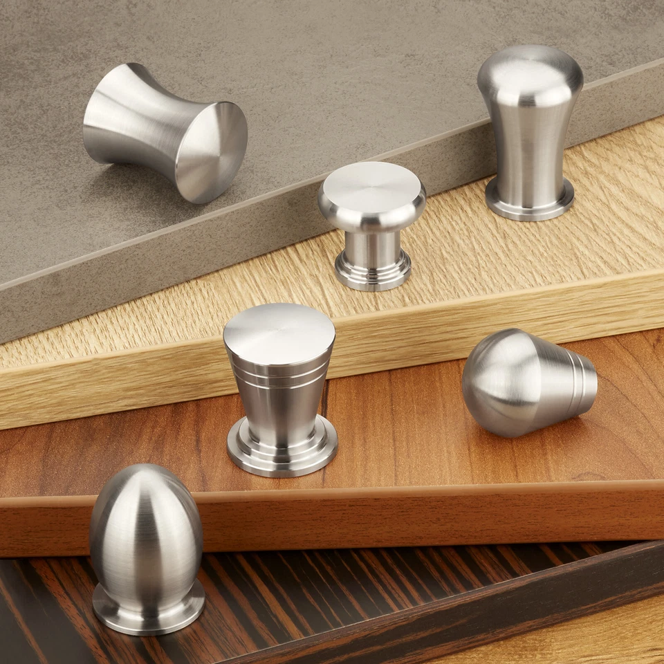 Edelstahl Möbelknöpfe Türknopf Schubkastenknopf gebürstet Küchengriff Möbelknauf - Bild 1 von 1