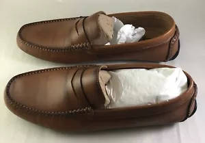 Flag LTD. Herren Morgan Leder Penny Loafer Mokassins Hellbraun A2 - Bild 1 von 10