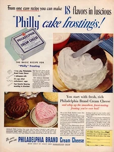 1951 Kraft Philadelphia Cream Cheese Cake Frosting Vintage Look Print Ad-CRC-1.2 - Picture 1 of 2