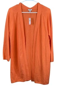 NEW Talbots Orange Shrug Open Cardigan 3/4 Sleeve Women's Size Large - Picture 1 of 5