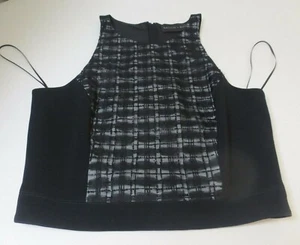 Sachin + Babi NOIR Women's Lexi Bead Mesh Cropped Top NWT $325 Sz XS Black  - Picture 1 of 7