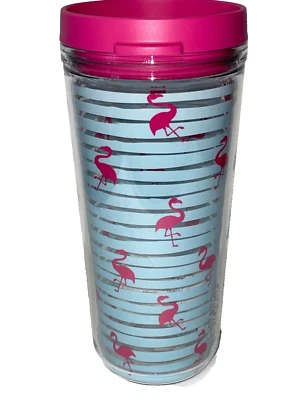 Taza de Viaje THERMOS 16oz Rosa Top ROSA FLAMENCOS Plástico NUEVA Foto 1 de 4