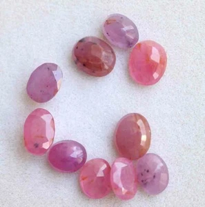 Natural Red Ruby Loose Gemstones Lot Faceted Oval Cut Red Ruby 13.80 Ct 10 Pcs - Picture 1 of 2