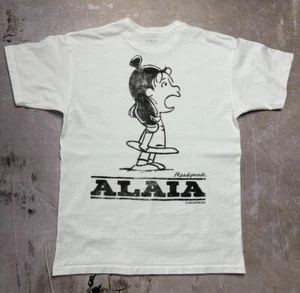 Peanuts 60’s Mayo Spruce Alaia T-Shirt Made in Japan Readymade White Graphic - Bild 1 von 9