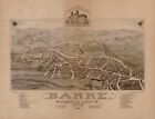 A4 Reprint of American Cities Towns States Map Barre Vermont