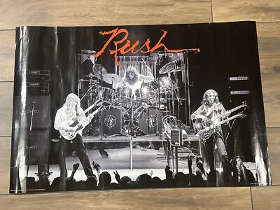 RARE RUSH POSTER EARLY (1979) CONCERT SHOT PICTURE PHOTO B&W MEASURES 24x33” - Image 1 of 4