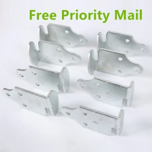 8 PCs Utility Trailer Wood Sides Latch Rack Stake Body Gates Corner Brackets NEW - Picture 1 of 8