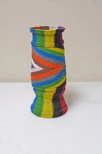 Vaso intrecciato a mano telefono vintage 1963 tessuto a mano arte tessuto~JD Gardner - Foto 1 di 6