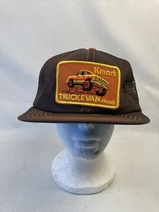 Vintage Kmart SnapBack Hat Kmart TRUCK & VAN Shock Large Patch Trucker (READ) - Picture 1 of 15
