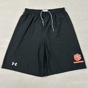Clemson Tigers Shorts Men Medium Black Under Armour Basketball Logo Performance - Picture 1 of 8