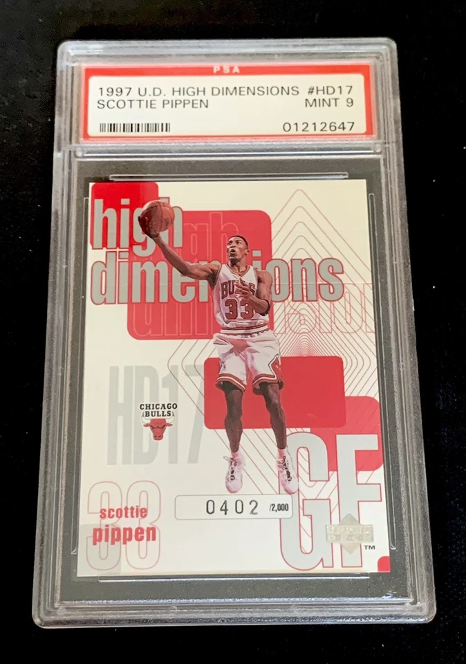 1997 Upper Deck High Dimensions SCOTTIE PIPPEN /2000 PSA 9 MINT (01212647) HOF - Image 1 of 2