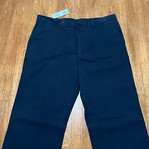 Pantalone Lacoste uomo 34x34 nero cotone spazzolato twill golf attivo nuovo con etichette $145 - Foto 1 di 18